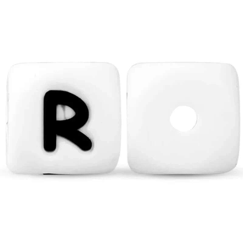 silicone beads english alphabet beads