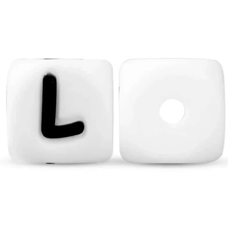 silicone beads english alphabet beads