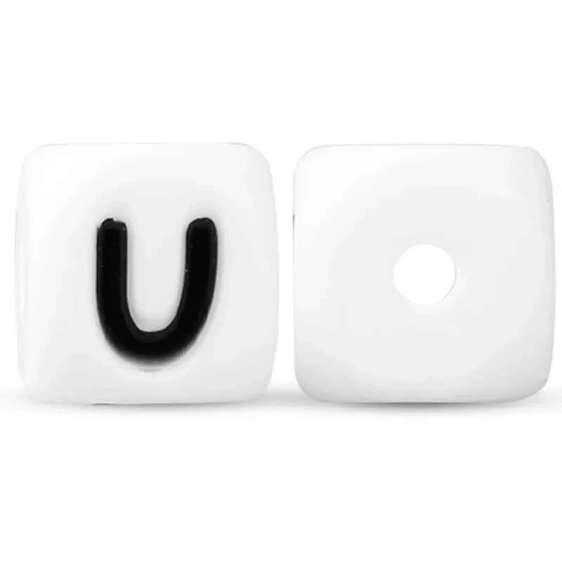 silicone beads english alphabet beads