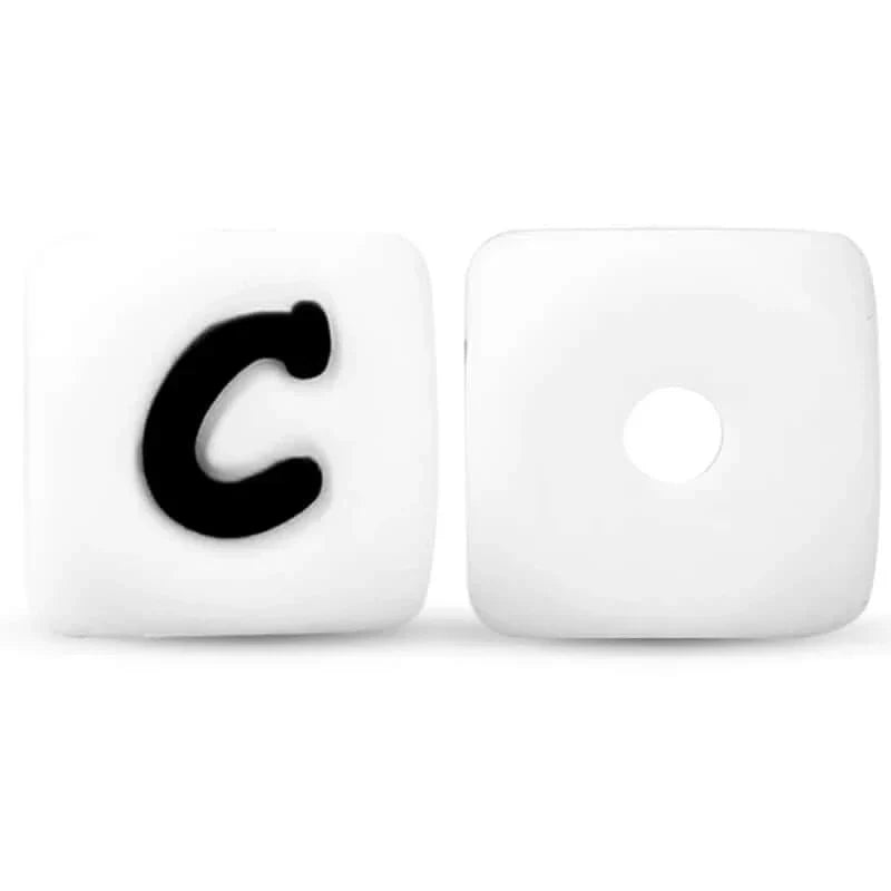 silicone beads english alphabet beads