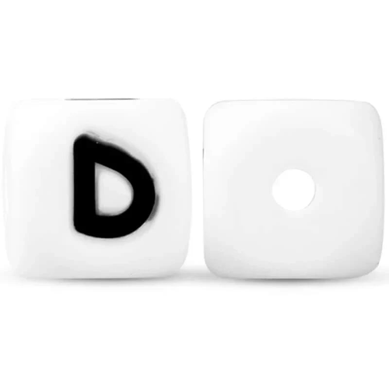 silicone beads english alphabet beads
