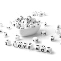 silicone beads english alphabet beads