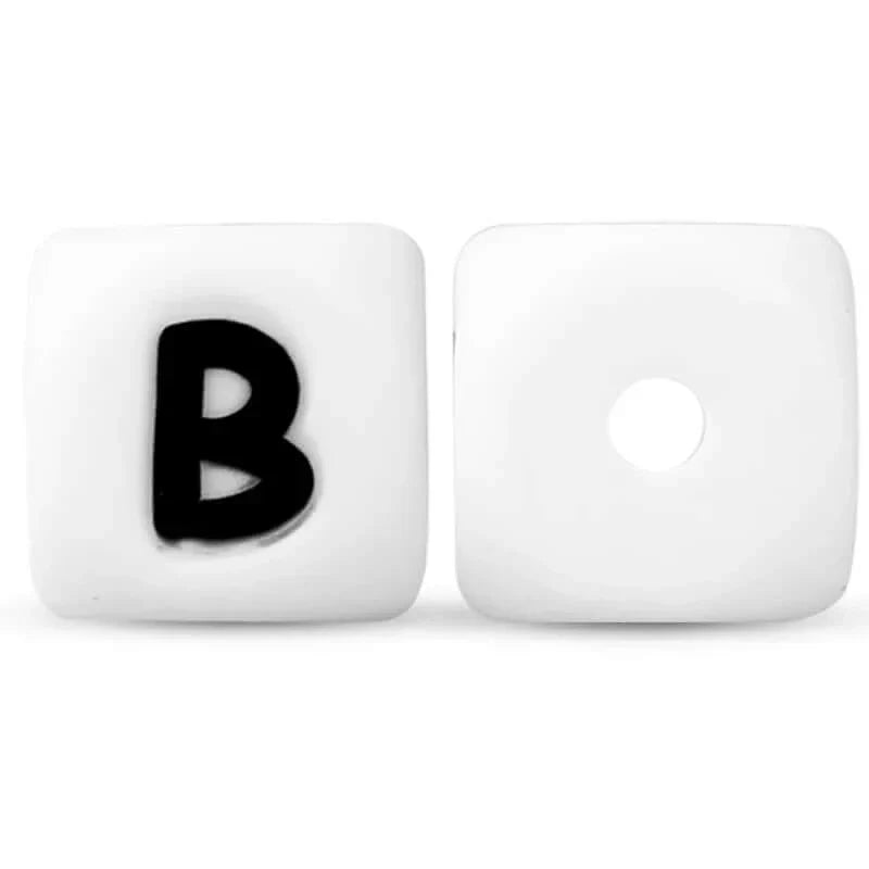silicone beads english alphabet beads