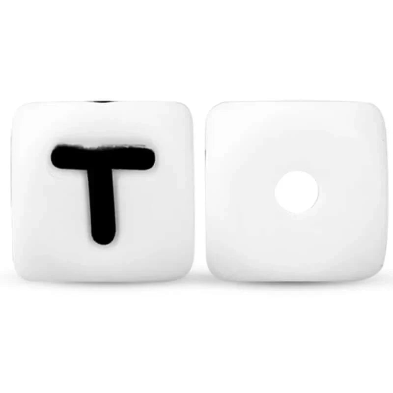 silicone beads english alphabet beads