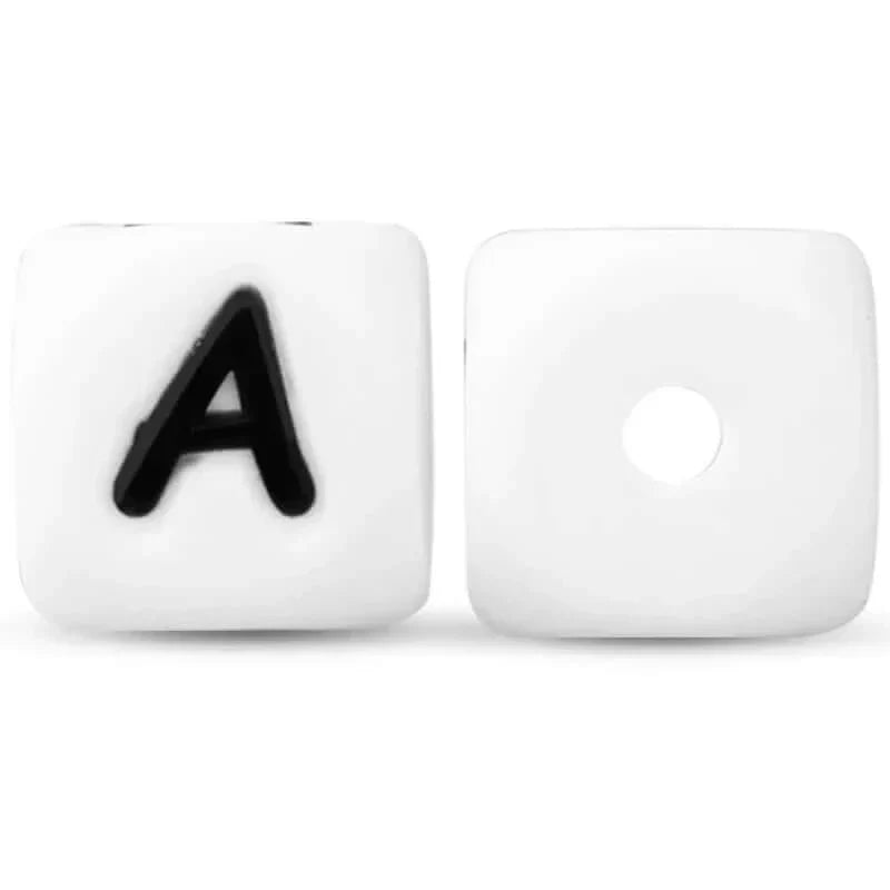 silicone beads english alphabet beads