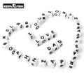 silicone beads english alphabet beads