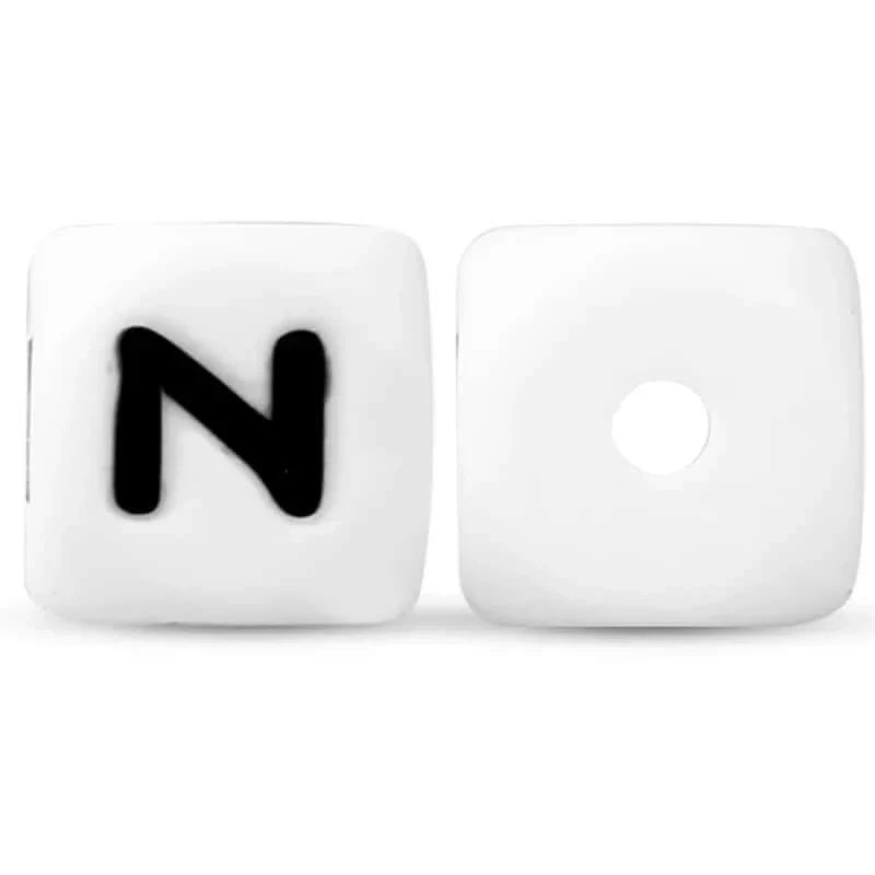 silicone beads english alphabet beads
