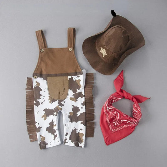 3pcs cowboy carnival fancy dress costume set