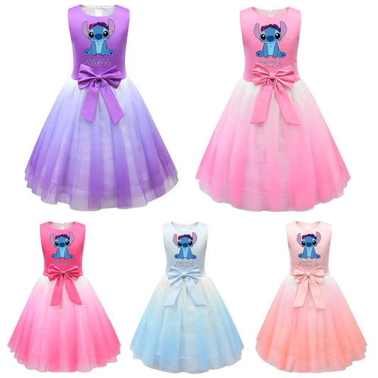 Stitch Boojiboo Girl Candy Dress Costume Kids Birthday Party Cosplay Costume New Year Girls Dress Christmas Princess Dresses