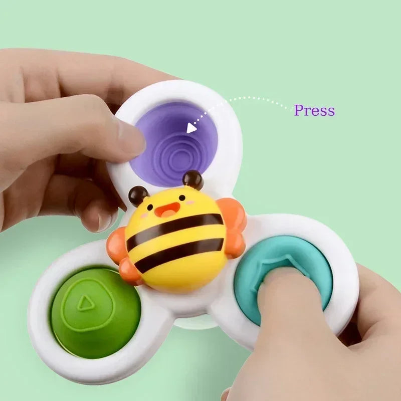 Boy Children Bathing Sucker Spinner Suction Cup Toy