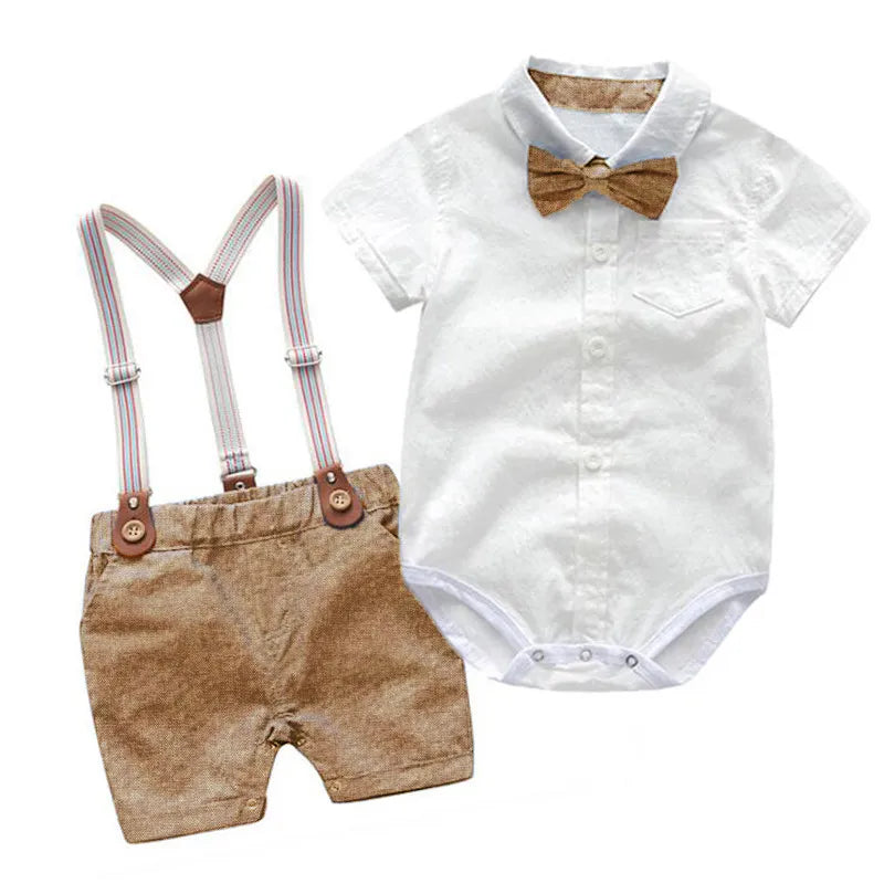 baby boy clothes summer gentleman birthday suits newborn party dress  