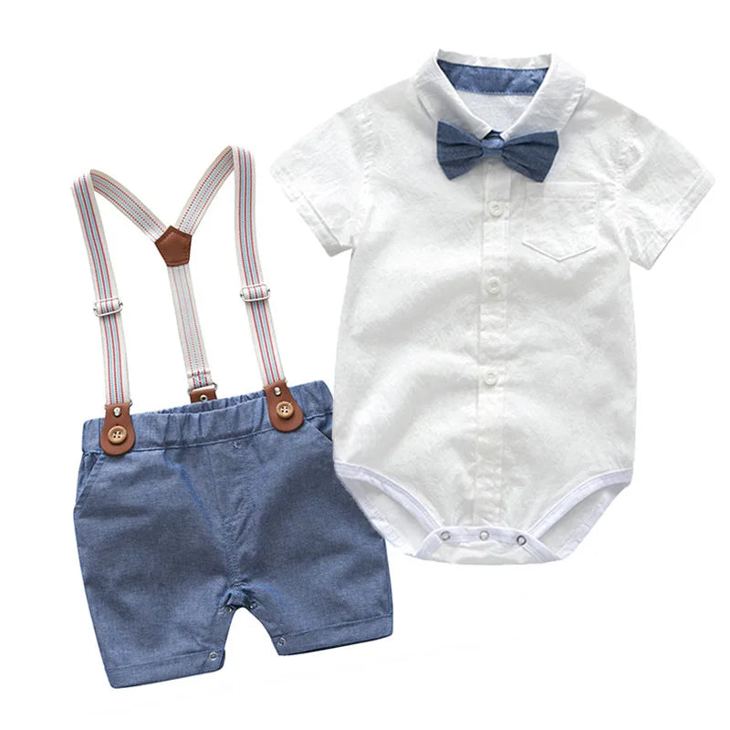 baby boy clothes summer gentleman birthday suits newborn party dress  
