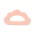 1pc BPA Free Beach Wood Baby Teether Leaf Shape Wooden Newborn Teething Ring Unfinished Baby Grasping Montessori Bracelet Toys