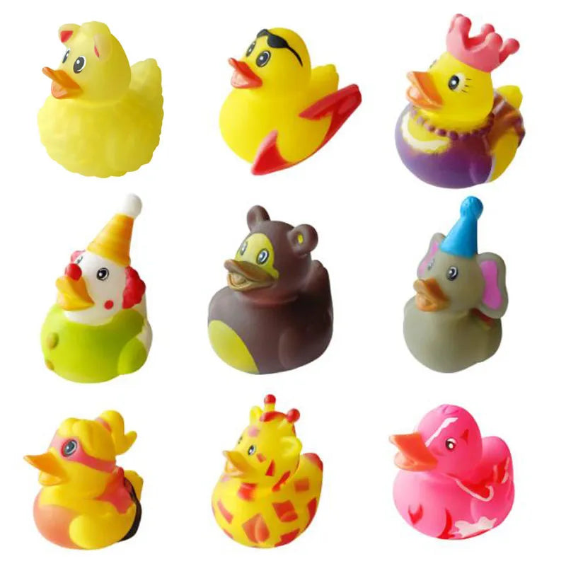 5-30 PCS New Cute Rubber Duck Assorted Duck Bath Toys Kids Shower Bath