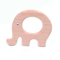 1pc BPA Free Beach Wood Baby Teether Leaf Shape Wooden Newborn Teething Ring Unfinished Baby Grasping Montessori Bracelet Toys