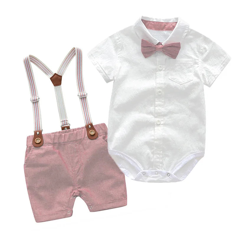 baby boy clothes summer gentleman birthday suits newborn party dress  
