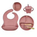 suction cups, forks, spoons, bibs, straws, cups