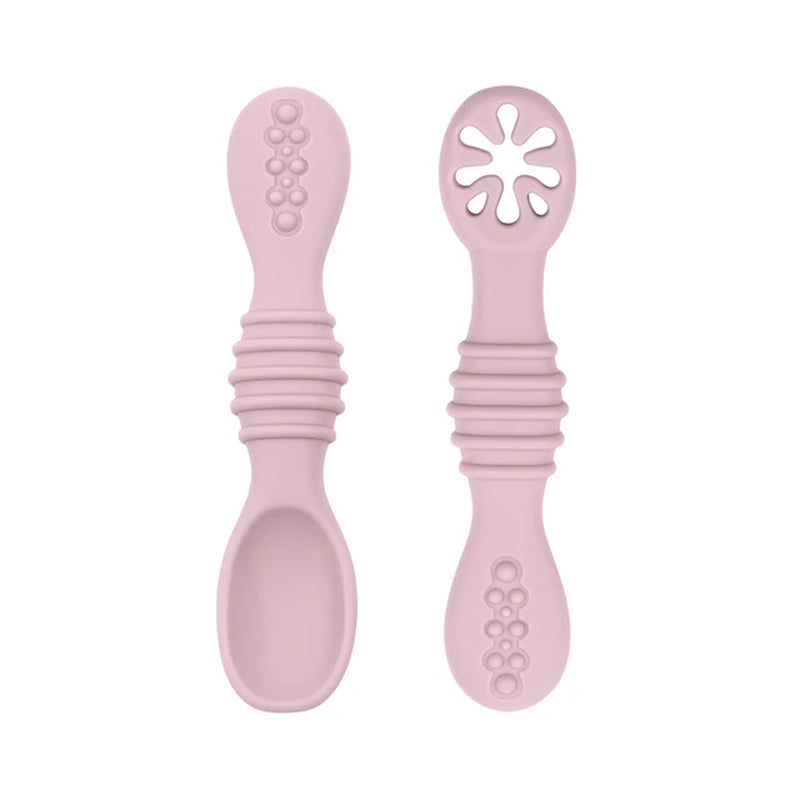 food-grade silicone baby spoon fork set - soft cutlery