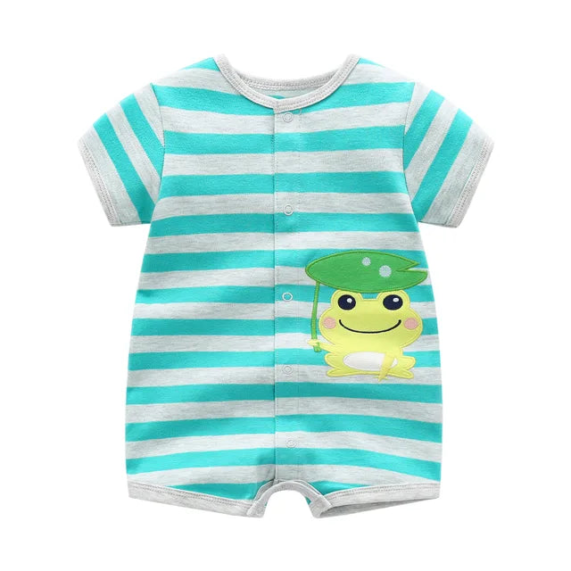 2023 Summer Baby Rompers Baby Girls Clothing 100% Cotton Newborn Baby Boy Clothes Infant Jumpsuits Short Sleeve Kids Clothes
