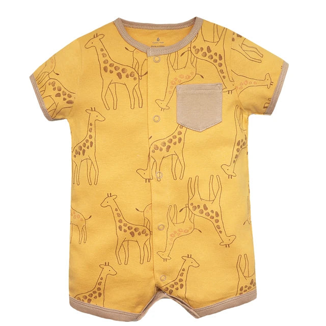 2023 Summer Baby Rompers Baby Girls Clothing 100% Cotton Newborn Baby Boy Clothes Infant Jumpsuits Short Sleeve Kids Clothes