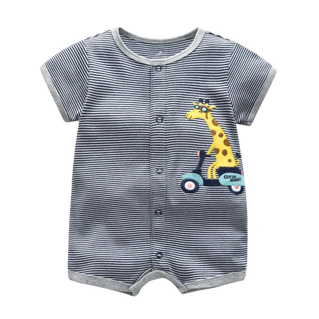 2023 Summer Baby Rompers Baby Girls Clothing 100% Cotton Newborn Baby Boy Clothes Infant Jumpsuits Short Sleeve Kids Clothes