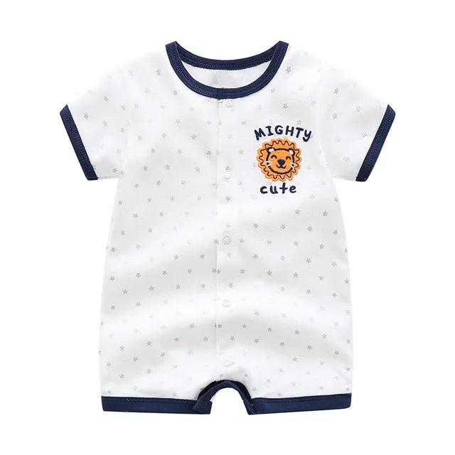 2023 Summer Baby Rompers Baby Girls Clothing 100% Cotton Newborn Baby Boy Clothes Infant Jumpsuits Short Sleeve Kids Clothes