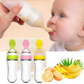 Safe Useful Silicone Baby Bottle with Spoon Food Supplement Rice Cereal Bottles Squeeze Spoon Milk Feeding Bottle Cup