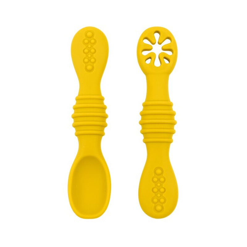 food-grade silicone baby spoon fork set - soft cutlery
