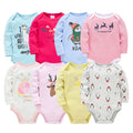 Baby Boys Girls Bodysuit 6 PCS 3 PCS Long Sleeve 100% Cotton Baby Clothes 0-12 Months Newborn Body Bebe Jumpsuit Clothing