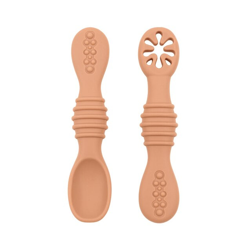 food-grade silicone baby spoon fork set - soft cutlery