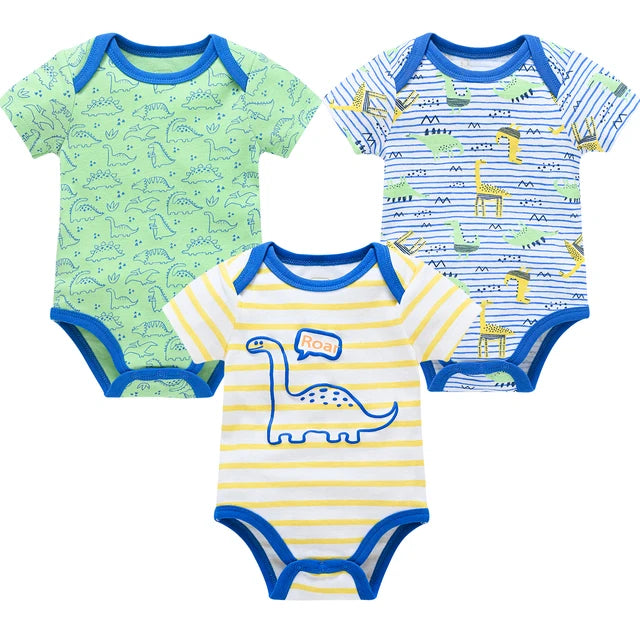 Baby Girls Clothes 3 6 Pcs/Lot Pour Nouveaux Cotton Short Sleeve Girl Bodysuit 0-12 Months Newborn Boys Clothing Toddler