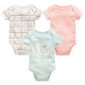 Baby Girls Clothes 3 6 Pcs/Lot Pour Nouveaux Cotton Short Sleeve Girl Bodysuit 0-12 Months Newborn Boys Clothing Toddler