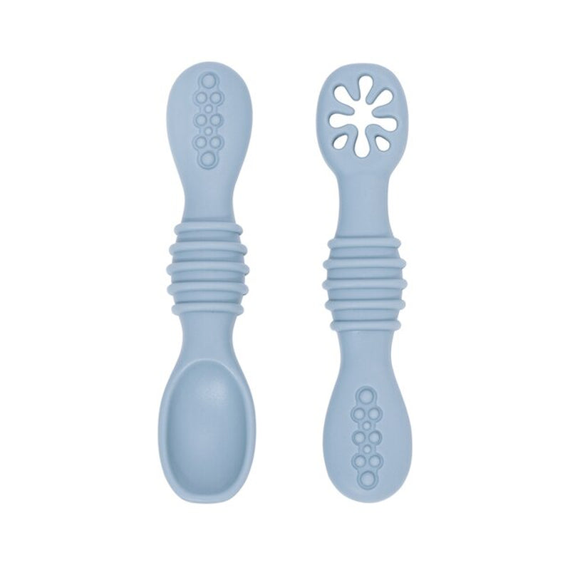 food-grade silicone baby spoon fork set - soft cutlery