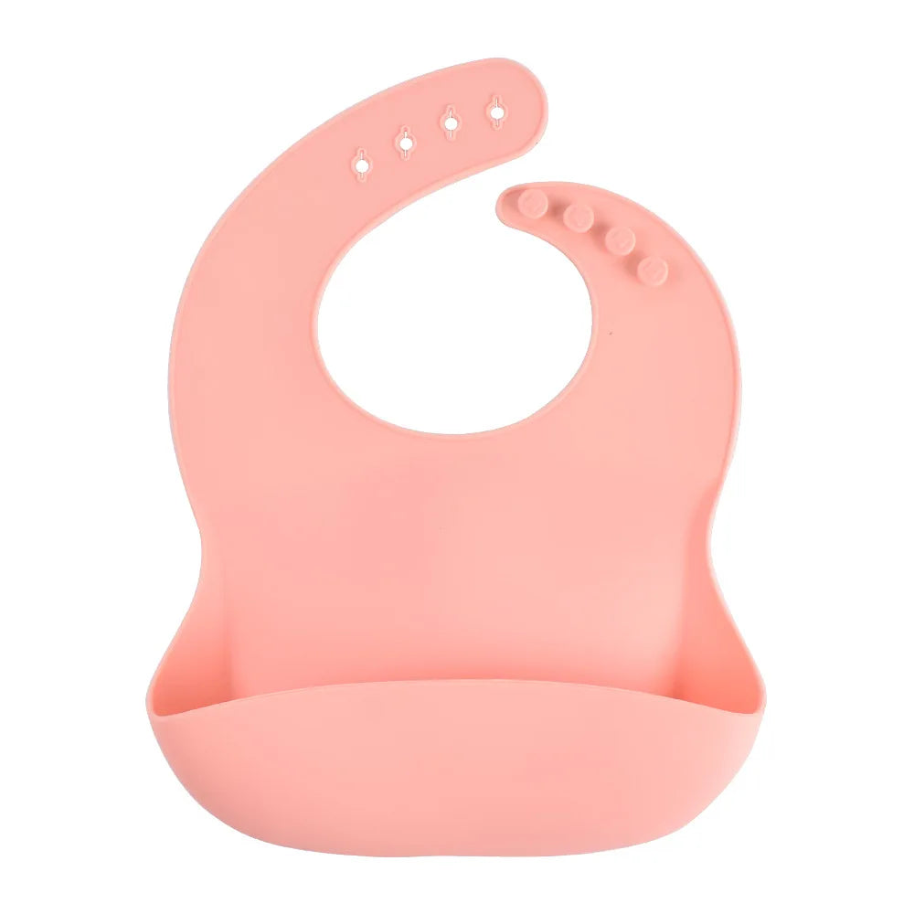 Silicone Bibs for Kids Newborn Candy Baby Feeding Tableware Waterproof Baby Bibs Toddler Breakfast Feedings