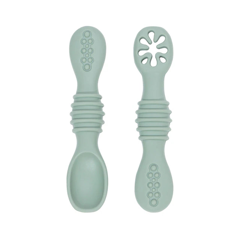 food-grade silicone baby spoon fork set - soft cutlery