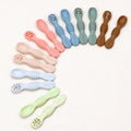 food-grade silicone baby spoon fork set - soft cutlery