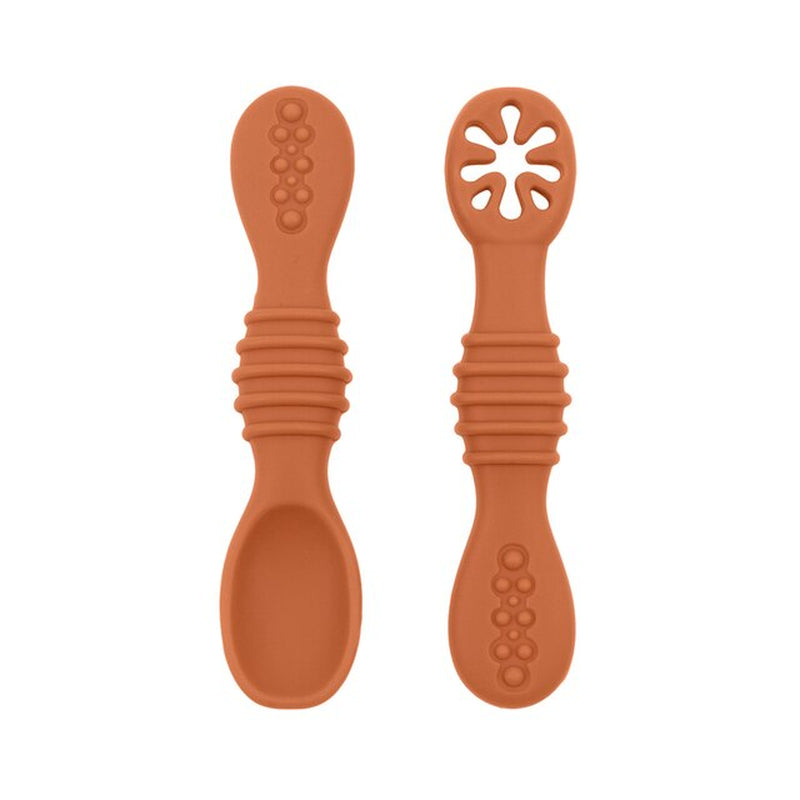 food-grade silicone baby spoon fork set - soft cutlery