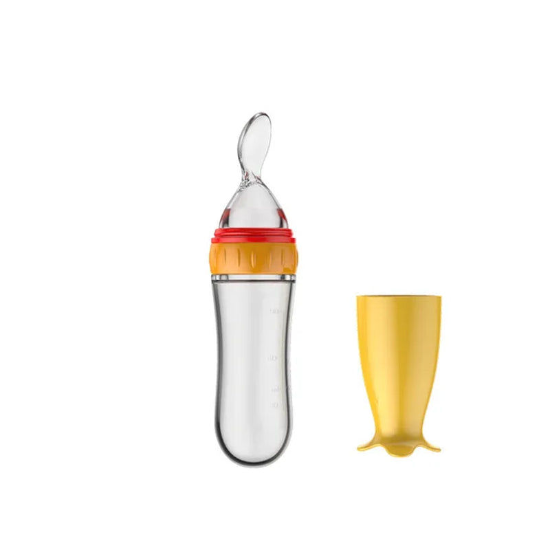 spoon food supplement rice cereal bottles squeeze spoon milk feeding bottle cup