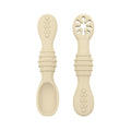 food-grade silicone baby spoon fork set - soft cutlery