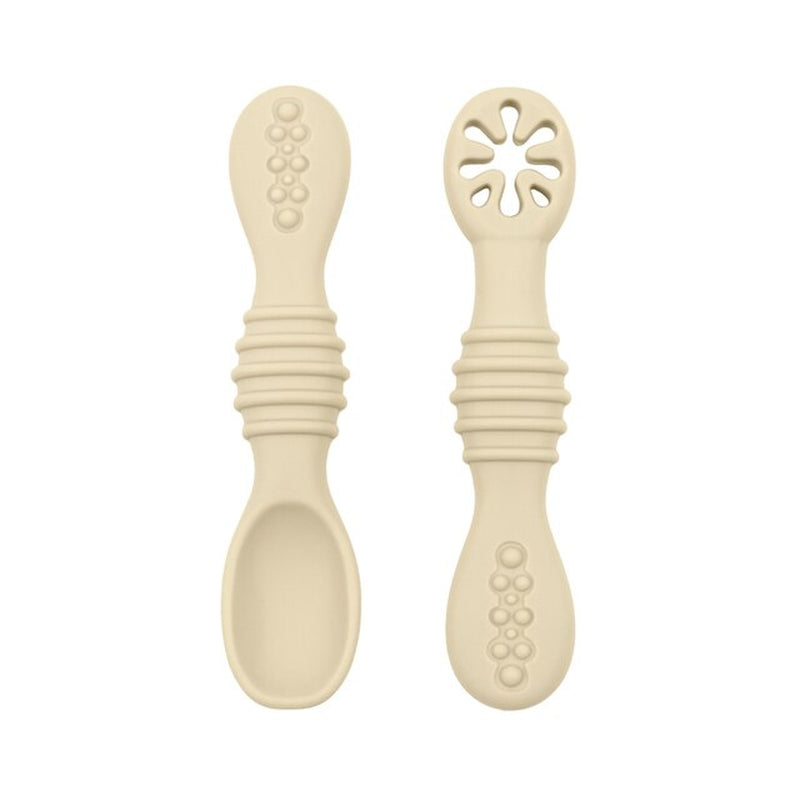 food-grade silicone baby spoon fork set - soft cutlery