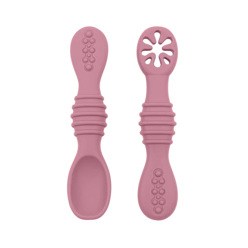 food-grade silicone baby spoon fork set - soft cutlery